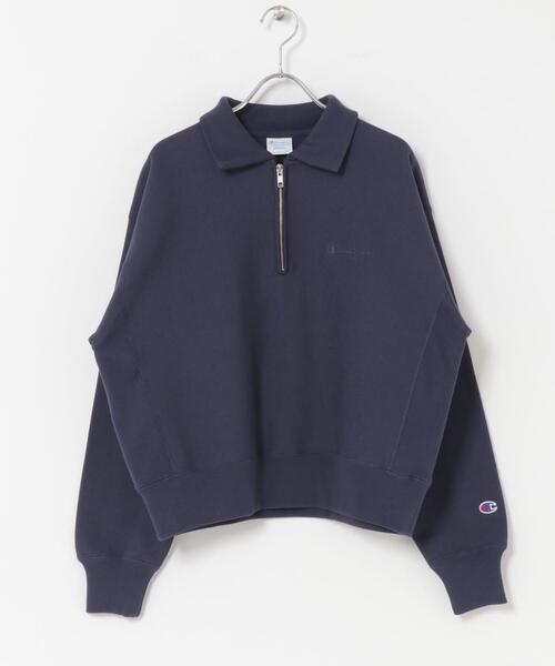 Champion(チャンピオン)の「『別注』Champion×DOORS Half Zip Sweatshirts(スウェット・レディース・グリーン/バーガンディー/オートミール/ネイビー/スミクロ・ONE)」の19枚目の写真
