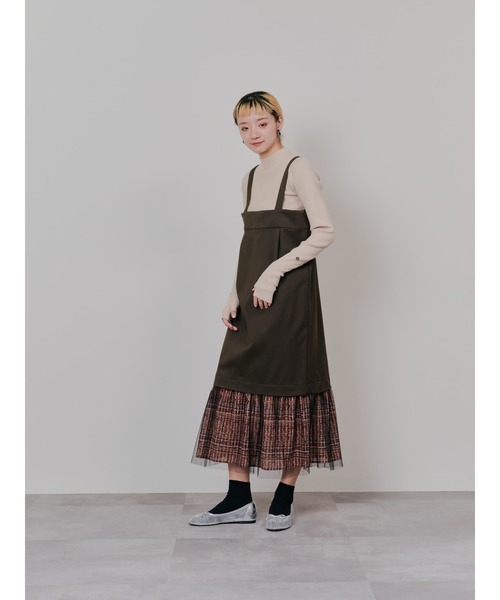 DOLLUPOOPS（ドールアップウップス）の「リブボトルネックニットトップス（ニット/セーター・レディース・サックスブルー/ライトベージュ/ブラック・38）」の5枚目の写真