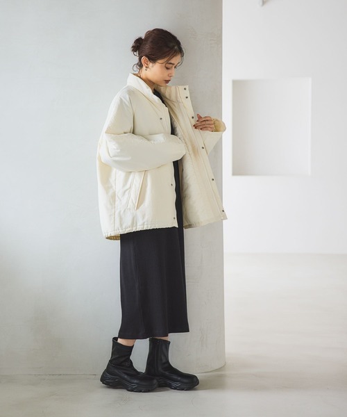 studio CLIP（スタディオクリップ）の「【消臭・抗菌防臭・クッションインソール】軽らくスニーカーブーツ（ブーツ・レディース・ブラック/アイボリー・MEDIUM/LARGE）」の18枚目の写真