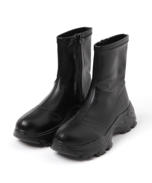 studio CLIP（スタディオクリップ）の「【消臭・抗菌防臭・クッションインソール】軽らくスニーカーブーツ（ブーツ・レディース・ブラック/アイボリー・MEDIUM/LARGE）」の19枚目の写真