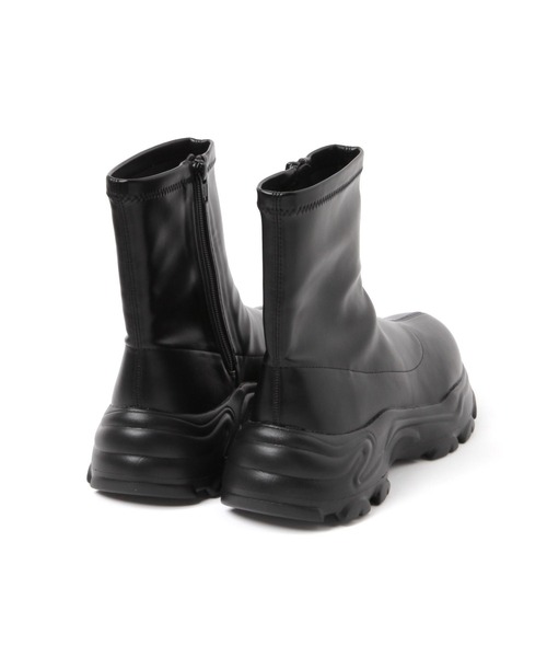 studio CLIP（スタディオクリップ）の「【消臭・抗菌防臭・クッションインソール】軽らくスニーカーブーツ（ブーツ・レディース・ブラック/アイボリー・MEDIUM/LARGE）」の5枚目の写真