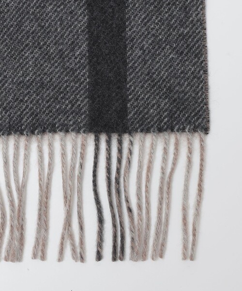 SHIPS: カシミヤ ダブルフェイス チェック マフラー（マフラー