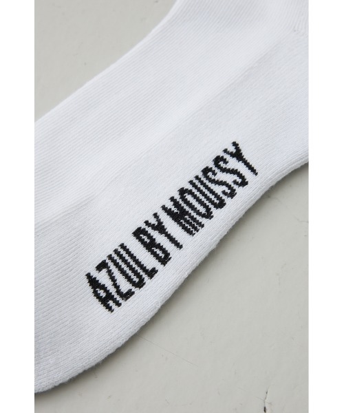 AZUL by moussy(アズールバイマウジー)の「ロゴジャガードミドルソックス(ソックス/靴下・メンズ・グレー/ネイビー/ブラック/ホワイト・FREE)」の21枚目の写真