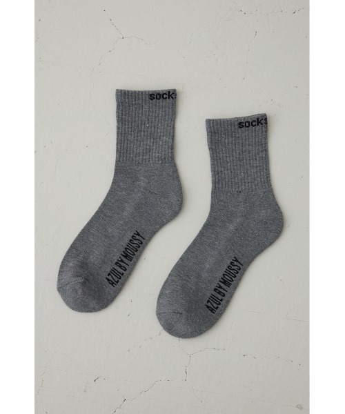 AZUL by moussy(アズールバイマウジー)の「ロゴジャガードミドルソックス(ソックス/靴下・メンズ・グレー/ネイビー/ブラック/ホワイト・FREE)」の16枚目の写真