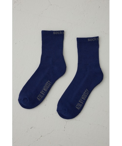 AZUL by moussy(アズールバイマウジー)の「ロゴジャガードミドルソックス(ソックス/靴下・メンズ・グレー/ネイビー/ブラック/ホワイト・FREE)」の9枚目の写真