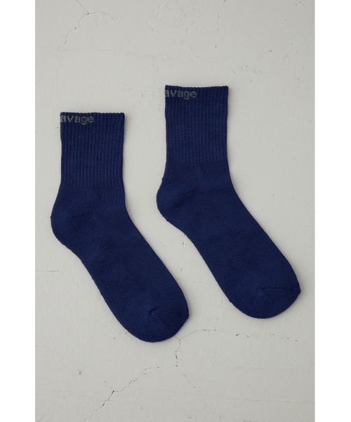 AZUL by moussy(アズールバイマウジー)の「ロゴジャガードミドルソックス(ソックス/靴下・メンズ・グレー/ネイビー/ブラック/ホワイト・FREE)」の10枚目の写真