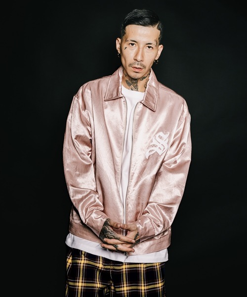 Subciety(サブサエティ)の「Satin swing top(ブルゾン・メンズ・アイボリー/ネイビー/ピンク・SMALL/MEDIUM/LARGE/X-LARGE)」の12枚目の写真
