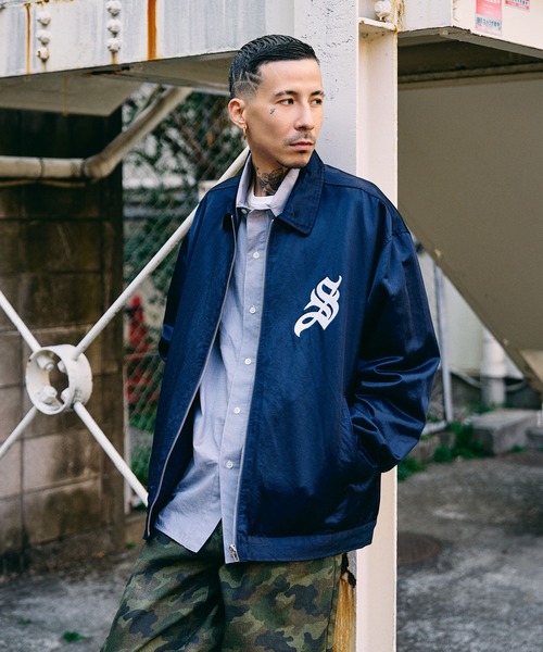 Subciety(サブサエティ)の「Satin swing top(ブルゾン・メンズ・アイボリー/ネイビー/ピンク・SMALL/MEDIUM/LARGE/X-LARGE)」の15枚目の写真