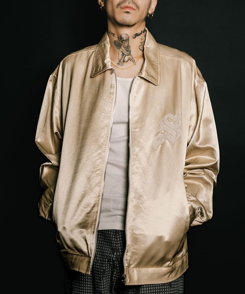 Subciety(サブサエティ)の「Satin swing top(ブルゾン・メンズ・アイボリー/ネイビー/ピンク・SMALL/MEDIUM/LARGE/X-LARGE)」の21枚目の写真