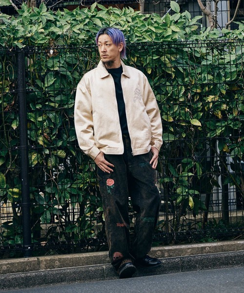 Subciety(サブサエティ)の「Satin swing top(ブルゾン・メンズ・アイボリー/ネイビー/ピンク・SMALL/MEDIUM/LARGE/X-LARGE)」の20枚目の写真
