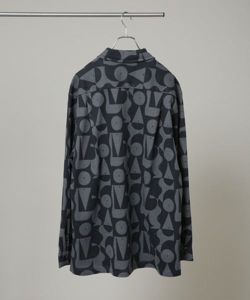 NANO universe（ナノユニバース）の「NORMANBROS別注 プリントワッフルシャツ 長袖（シャツ/ブラウス・メンズ・カーキ/ブラック・L/M）」の7枚目の写真