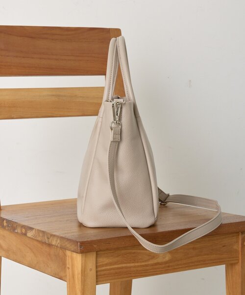 Jena espace merveilleux（ジェナ　エスパスメルヴェイユ）の「本革ポケットミニバッグ（トートバッグ・レディース・ベージュ/ブラック・FREE）」の8枚目の写真