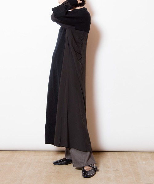 切替配色ニットワンピース（ワンピース）｜OSMOSIS（オズモーシス）の