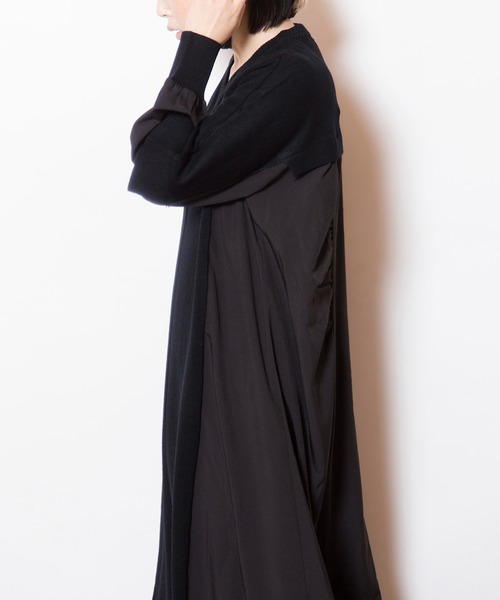 切替配色ニットワンピース（ワンピース）｜OSMOSIS（オズモーシス）の