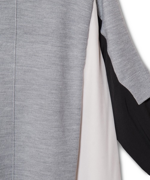 切替配色ニットワンピース（ワンピース）｜OSMOSIS（オズモーシス）の