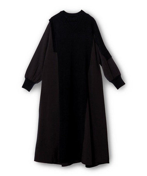 切替配色ニットワンピース（ワンピース）｜OSMOSIS（オズモーシス）の