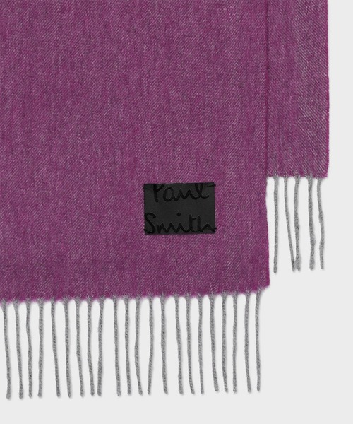 Paul Smith（ポールスミス）の「“Cropped Logo” カシミヤブレンド マフラー【250430】（マフラー・メンズ・パープル/ブルー/ベージュ・FREE）」の4枚目の写真