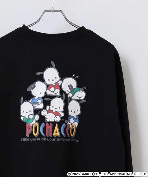 sanrio（サンリオ）の「サンリオキャラクターズ サガラ刺繍 裏起毛ビッグシルエットトレーナー（スウェット・レディース・ダークブルー/オフホワイト/ホワイト系/ダークラベンダー/ダークブラウン/ホワイト系2/クリーム/ホワイト系3/ブラック/ライトピンク/ブラック系/オートミール/ネイビー/ベージュ・FREE）」の6枚目の写真