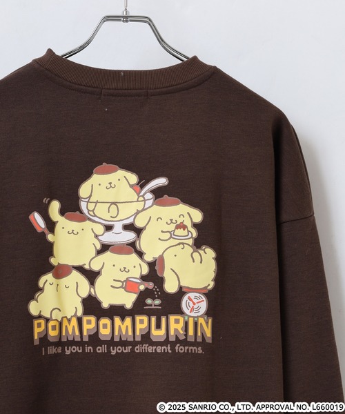 sanrio（サンリオ）の「サンリオキャラクターズ サガラ刺繍 裏起毛ビッグシルエットトレーナー（スウェット・レディース・ダークブルー/オフホワイト/ホワイト系/ダークラベンダー/ダークブラウン/ホワイト系2/クリーム/ホワイト系3/ブラック/ライトピンク/ブラック系/オートミール/ネイビー/ベージュ・FREE）」の7枚目の写真