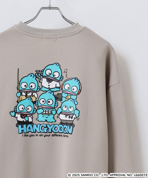 sanrio（サンリオ）の「サンリオキャラクターズ サガラ刺繍 裏起毛ビッグシルエットトレーナー（スウェット・レディース・ダークブルー/オフホワイト/ホワイト系/ダークラベンダー/ダークブラウン/ホワイト系2/クリーム/ホワイト系3/ブラック/ライトピンク/ブラック系/オートミール/ネイビー/ベージュ・FREE）」の8枚目の写真