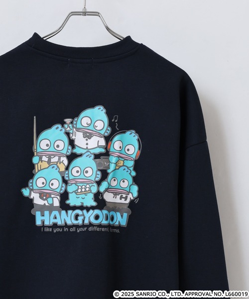 sanrio（サンリオ）の「サンリオキャラクターズ サガラ刺繍 裏起毛ビッグシルエットトレーナー（スウェット・レディース・ダークブルー/オフホワイト/ホワイト系/ダークラベンダー/ダークブラウン/ホワイト系2/クリーム/ホワイト系3/ブラック/ライトピンク/ブラック系/オートミール/ネイビー/ベージュ・FREE）」の11枚目の写真