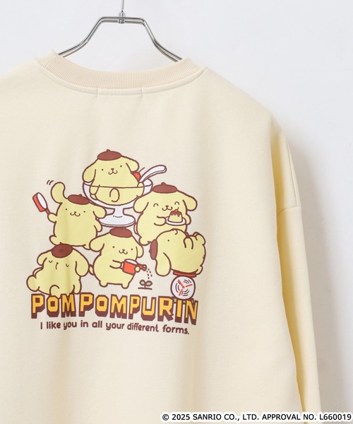 sanrio（サンリオ）の「サンリオキャラクターズ サガラ刺繍 裏起毛ビッグシルエットトレーナー（スウェット・レディース・ダークブルー/オフホワイト/ホワイト系/ダークラベンダー/ダークブラウン/ホワイト系2/クリーム/ホワイト系3/ブラック/ライトピンク/ブラック系/オートミール/ネイビー/ベージュ・FREE）」の9枚目の写真