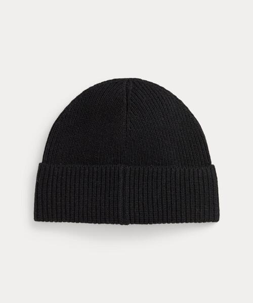 POLO RALPH LAUREN(ポロ ラルフ ローレン)の「Polo ベア リブニット ビーニー(ニットキャップ/ビーニー・メンズ・ブラック系1・ONE)」の4枚目の写真