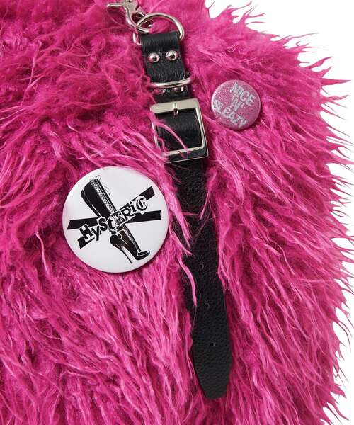 HYSTERIC GLAMOUR(ヒステリックグラマー)の「スタッズベルト ファーバッグ(トートバッグ・レディース・ブラック/ピンク/グリーン・FREE)」の5枚目の写真