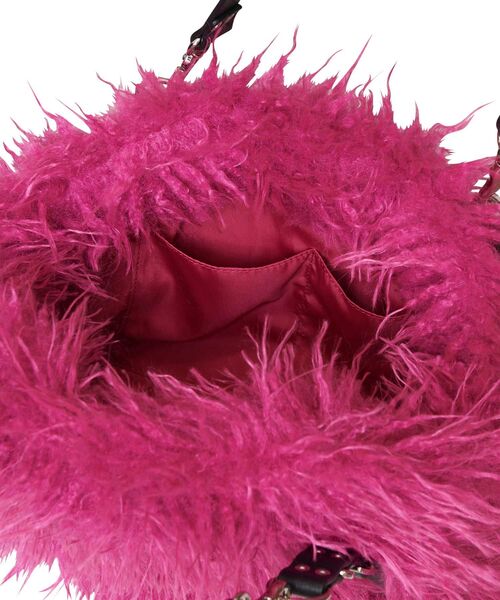 HYSTERIC GLAMOUR(ヒステリックグラマー)の「スタッズベルト ファーバッグ(トートバッグ・レディース・ブラック/ピンク/グリーン・FREE)」の8枚目の写真