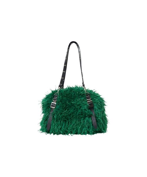 HYSTERIC GLAMOUR(ヒステリックグラマー)の「スタッズベルト ファーバッグ(トートバッグ・レディース・ブラック/ピンク/グリーン・FREE)」の10枚目の写真