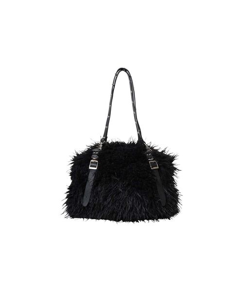 HYSTERIC GLAMOUR(ヒステリックグラマー)の「スタッズベルト ファーバッグ(トートバッグ・レディース・ブラック/ピンク/グリーン・FREE)」の15枚目の写真