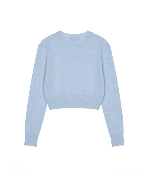 NICK&NICOLE(ニックアンドニコール)の「CASHMERE BUTTERFLY SIGNATURE CROP KNIT_SKY BLUE(ニット/セーター・レディース・その他・FREE)」の6枚目の写真