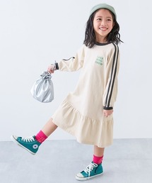 devirock（デビロック）の「裾フリル サイドラインレース 長袖ワンピース（ワンピース）」