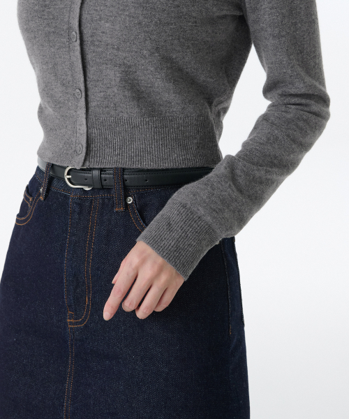 MUSINSA STANDARD WOMAN（ムシンサスタンダードウーマン）の「ウィメンズラムウールラウンドネッククロップカーディガン[ミディアムグレー]（カーディガン/ボレロ・レディース・その他・SMALL/MEDIUM/LARGE/X-SMALL）」の10枚目の写真
