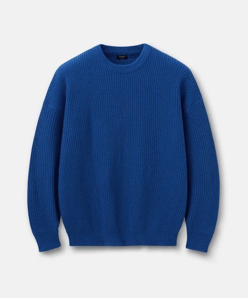 TAKEASY（テイクイージー）の「ラムスウールクルーネックオーバーニット（ブルー）（ニット/セーター・メンズ・その他・SMALL/MEDIUM/LARGE）」の8枚目の写真