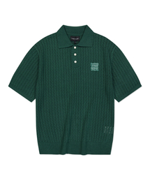 Wacky WiLLy（ワッキーウィリー）の「Typo Wappen Skashi Kara Short Sleeve Knit Green（ポロシャツ）」