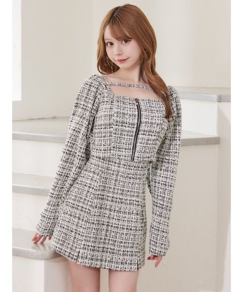 EATME（イートミー）の「【SETUP】ダブルスリットミニスカート（スカート・レディース・ピンク/ブルー/ブラック・FREE）」の7枚目の写真