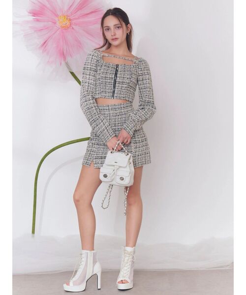 EATME（イートミー）の「【SETUP】ダブルスリットミニスカート（スカート・レディース・ピンク/ブルー/ブラック・FREE）」の14枚目の写真