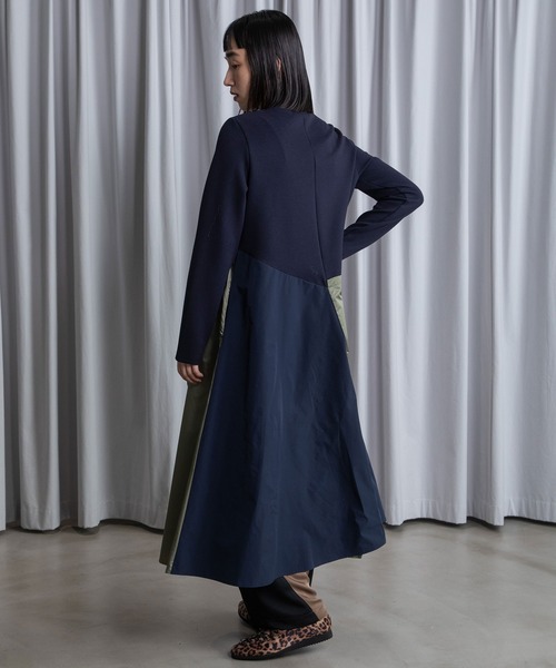 MARECHAL TERRE（マルシャルテル）の「ドッキングワンピース（ワンピース・レディース・チャコールグレー/ブラック/アイボリー/ネイビー・MEDIUM）」の5枚目の写真