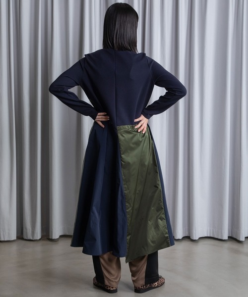 MARECHAL TERRE（マルシャルテル）の「ドッキングワンピース（ワンピース・レディース・チャコールグレー/ブラック/アイボリー/ネイビー・MEDIUM）」の6枚目の写真