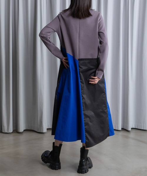 MARECHAL TERRE（マルシャルテル）の「ドッキングワンピース（ワンピース・レディース・チャコールグレー/ブラック/アイボリー/ネイビー・MEDIUM）」の9枚目の写真