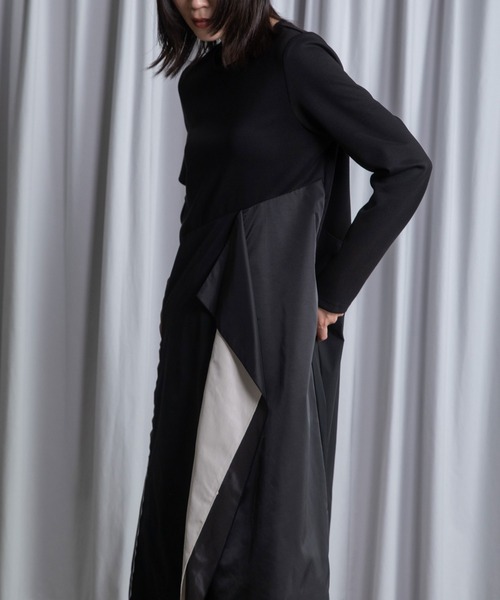 MARECHAL TERRE（マルシャルテル）の「ドッキングワンピース（ワンピース・レディース・チャコールグレー/ブラック/アイボリー/ネイビー・MEDIUM）」の12枚目の写真