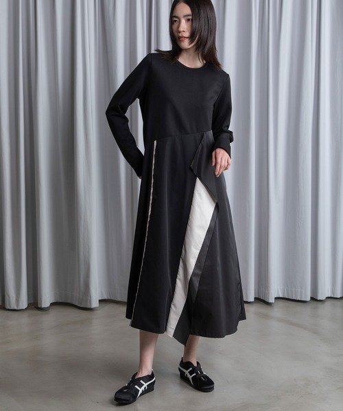 MARECHAL TERRE（マルシャルテル）の「ドッキングワンピース（ワンピース・レディース・チャコールグレー/ブラック/アイボリー/ネイビー・MEDIUM）」の14枚目の写真