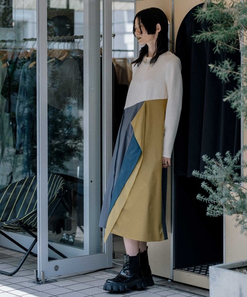 MARECHAL TERRE（マルシャルテル）の「ドッキングワンピース（ワンピース・レディース・チャコールグレー/ブラック/アイボリー/ネイビー・MEDIUM）」の15枚目の写真