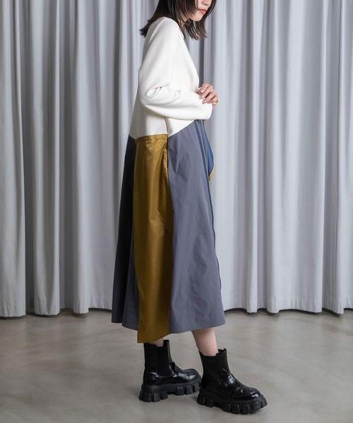 MARECHAL TERRE（マルシャルテル）の「ドッキングワンピース（ワンピース・レディース・チャコールグレー/ブラック/アイボリー/ネイビー・MEDIUM）」の19枚目の写真