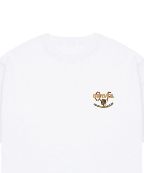 GRAVER（グレーバー）の「[ユニセックス]スモールマルチカラースマイルレオパード半袖Tシャツ_ホワイト（Tシャツ/カットソー・レディース・ホワイト・MEDIUM/LARGE/X-LARGE/SMALL）」の3枚目の写真