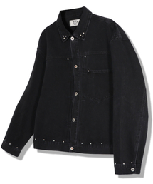 GUBIN（グビン）の「スタッズセルビッジウォッシュドデニム - ジャケット（デニムジャケット）」