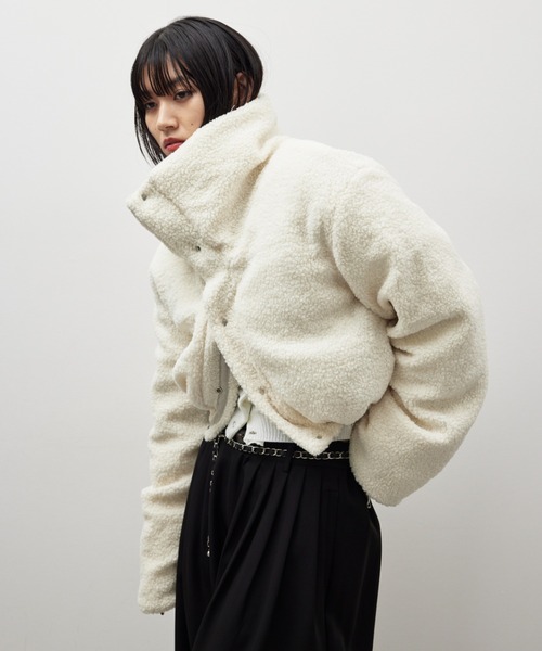 HANNE（アン）の「リバーシブルパディングショートコート（ダウンジャケット/コート・レディース・ブラック/グレー・FREE）」の17枚目の写真