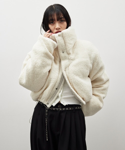 HANNE（アン）の「リバーシブルパディングショートコート（ダウンジャケット/コート・レディース・ブラック/グレー・FREE）」の12枚目の写真