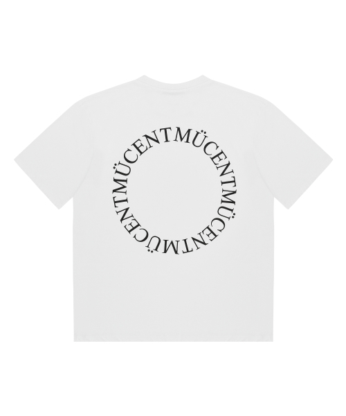 MUCENT(ムセント)の「シグニチャーバックラウンド円形ロゴルーズフィット半袖Tシャツ(ホワイト)(Tシャツ/カットソー・メンズ・ホワイト・LARGE/MEDIUM/X-LARGE)」の2枚目の写真